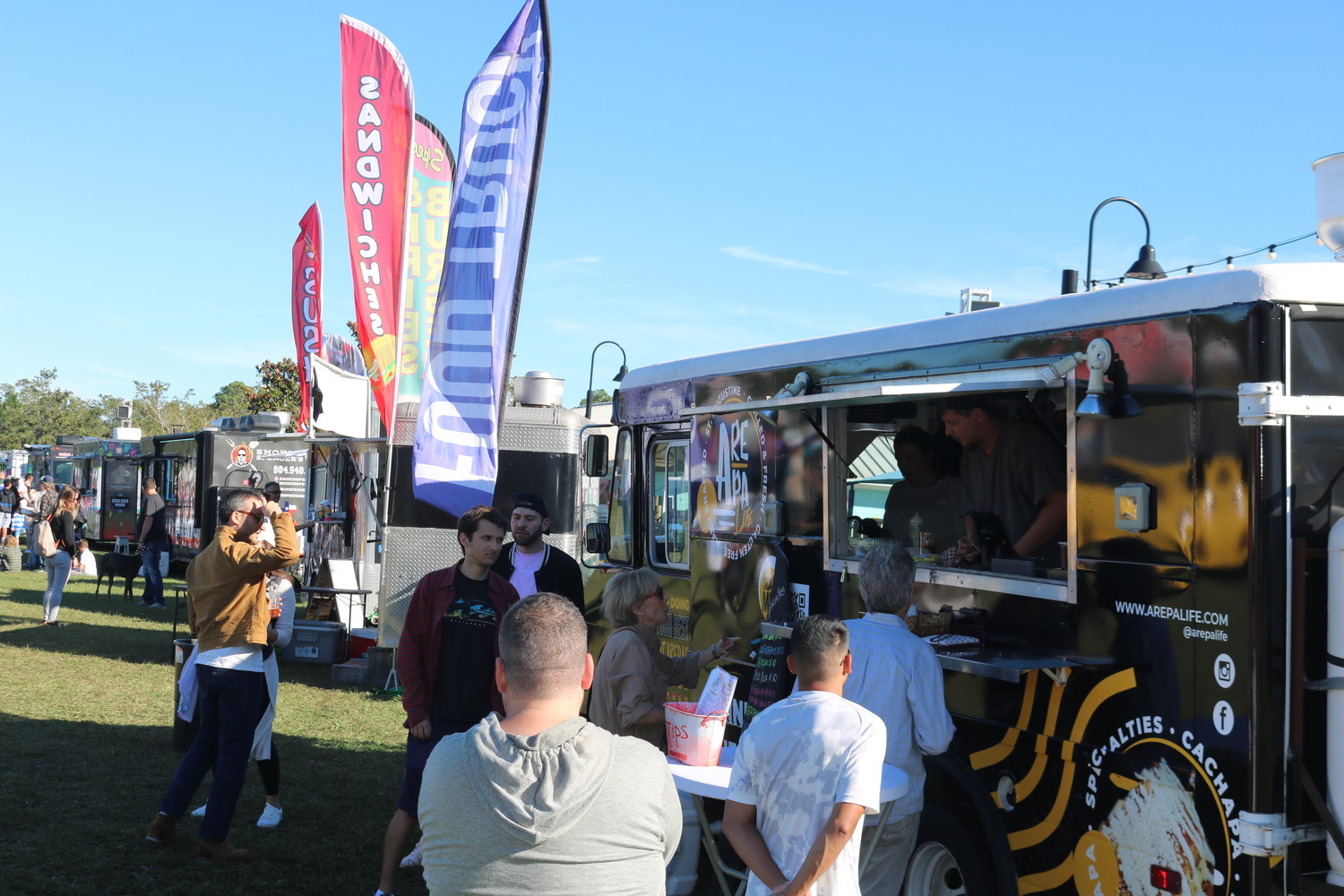 Several food trucks were on hand.